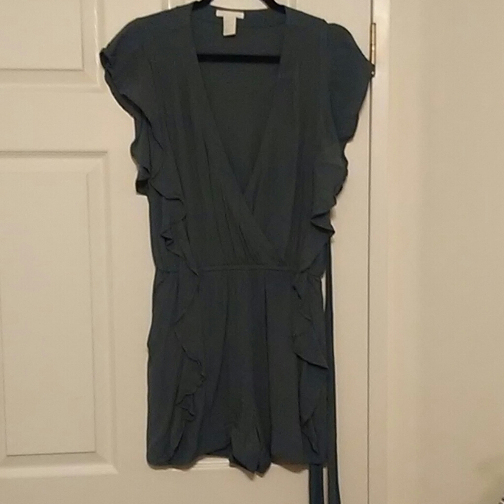 Green frilly dress